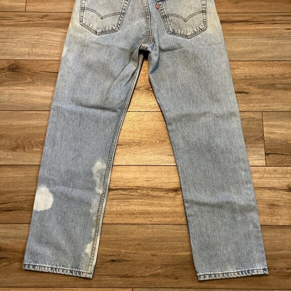 Men's VTG Levis 505 Regular Fit Denim Jeans 34x30 Blue Y2K  Distressed Bleached - Picture 6 of 11